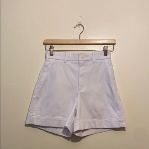 SPANX Women's Classic Stretch Twill White Shorts. Size Xs
